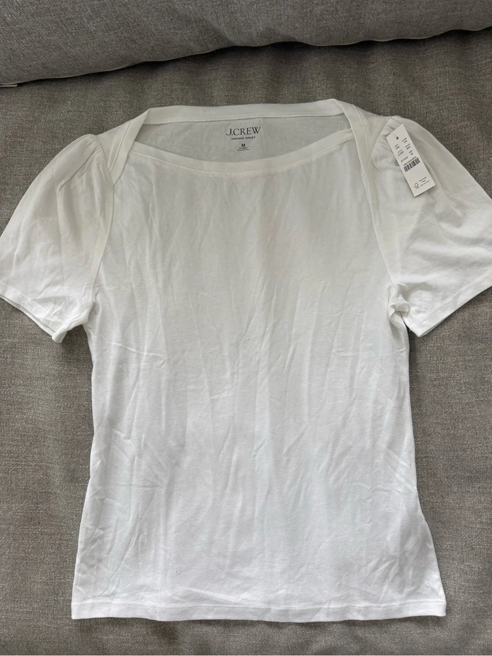 J. Crew Vintage Jersey Tee Women's White Short Sleeve Scoop Neck Tee